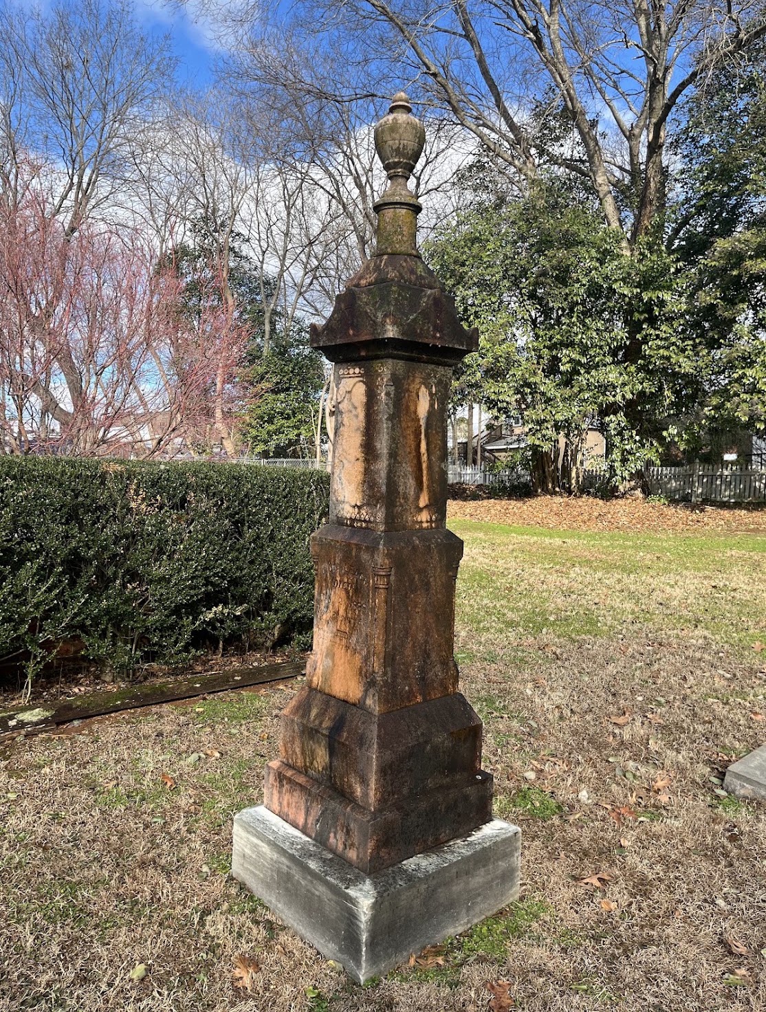 Historic stone monument documented during the project